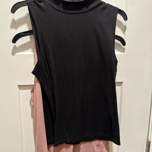 2 pack high neck tank tops